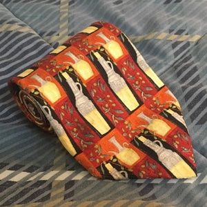 Ermenegildo Zegna olive oil red Tie 100% silk